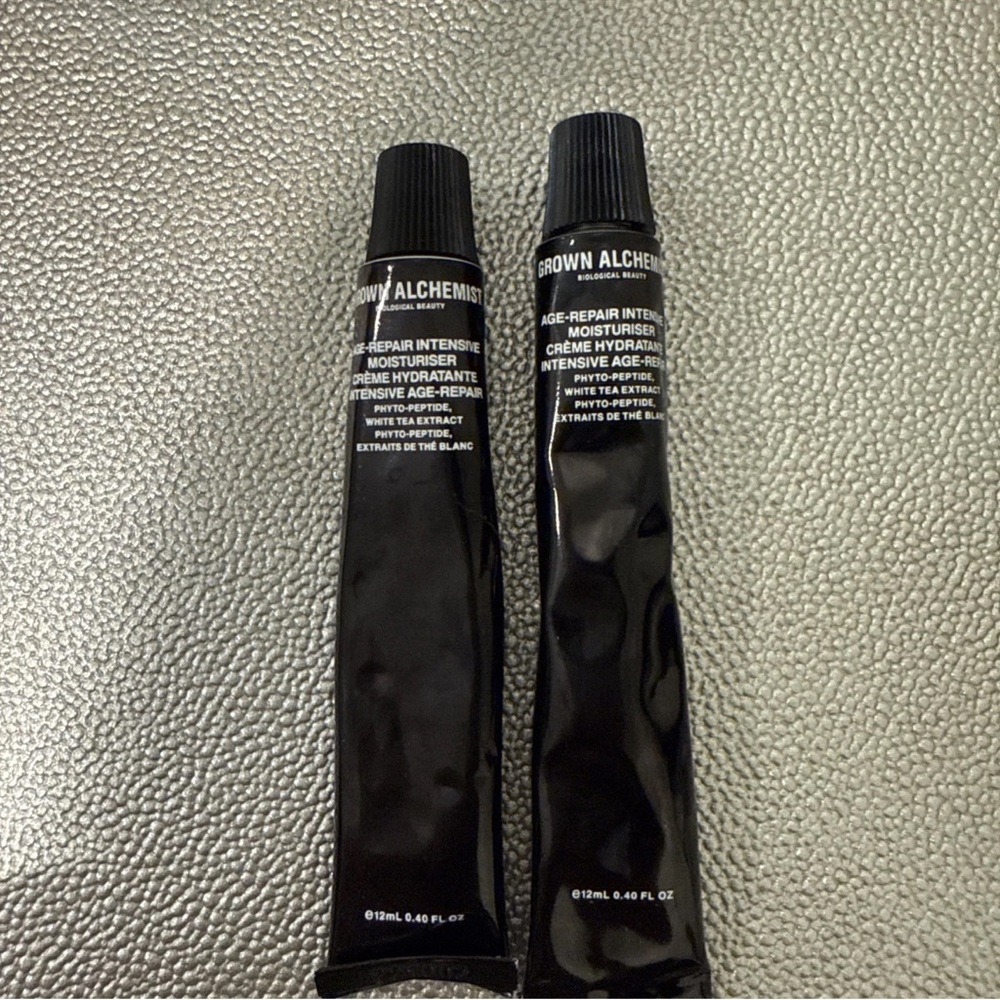 Two travel size grown alchemist biological beauty age repair moisturizer